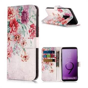 Vintage Rose Flower PU Leather Wallet Phone Case for Samsung Galaxy S9 Plus(S9+)
