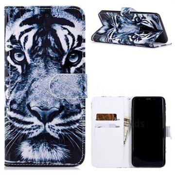 Snow Tiger 3D Relief Oil PU Leather Wallet Case for Samsung Galaxy S9 Plus(S9+)