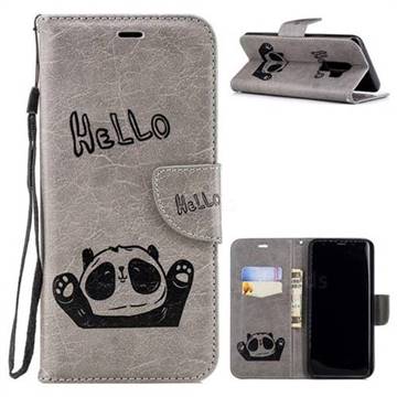 Leather Cover Compatible with Samsung Galaxy S9 Plus Panda Wallet Case for Samsung Galaxy S9 Plus 