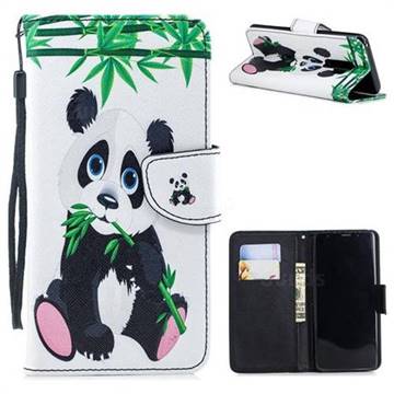 Panda PU Leather Wallet Phone Case for Samsung Galaxy S9 Plus(S9+)