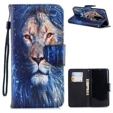 Lion PU Leather Wallet Phone Case for Samsung Galaxy S9 Plus(S9+)