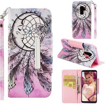 Angel Monternet Big Metal Buckle PU Leather Wallet Phone Case for Samsung Galaxy S9 Plus(S9+)