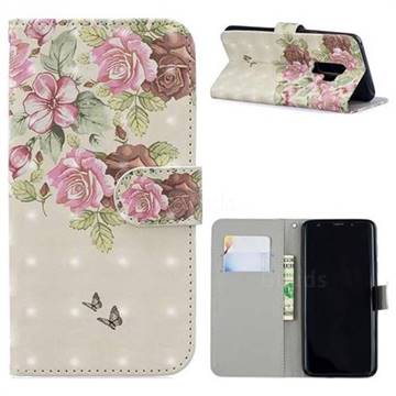 Beauty Rose 3D Painted Leather Phone Wallet Case for Samsung Galaxy S9 Plus(S9+)