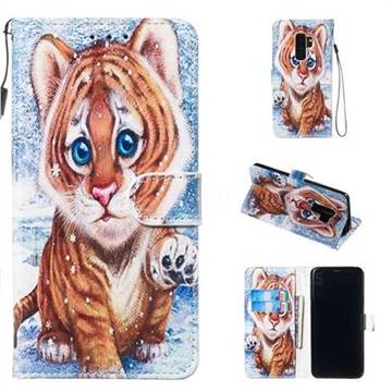 Baby Tiger Smooth Leather Phone Wallet Case for Samsung Galaxy S9 Plus(S9+)