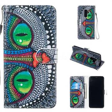 Cute Owl Smooth Leather Phone Wallet Case for Samsung Galaxy S9 Plus(S9+)