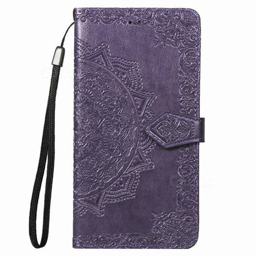 Embossing Imprint Mandala Flower Leather Wallet Case for Samsung Galaxy ...