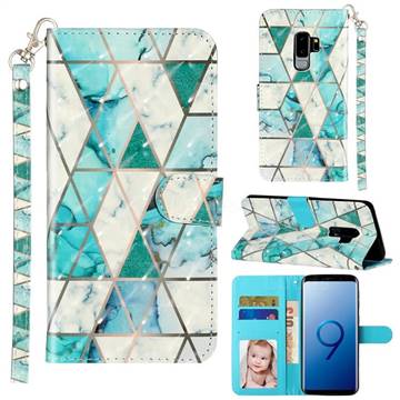 Stitching Marble 3D Leather Phone Holster Wallet Case for Samsung Galaxy S9 Plus(S9+)