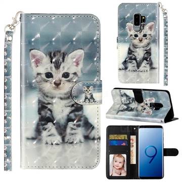 Kitten Cat 3D Leather Phone Holster Wallet Case for Samsung Galaxy S9 Plus(S9+)