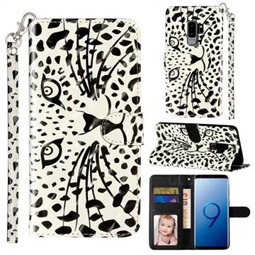Leopard Panther 3D Leather Phone Holster Wallet Case for Samsung Galaxy S9 Plus(S9+)