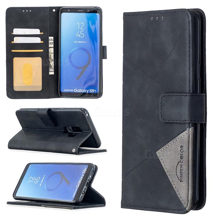 Binfen Color BF05 Prismatic Slim Wallet Flip Cover for Samsung Galaxy S9 Plus(S9+) - Black