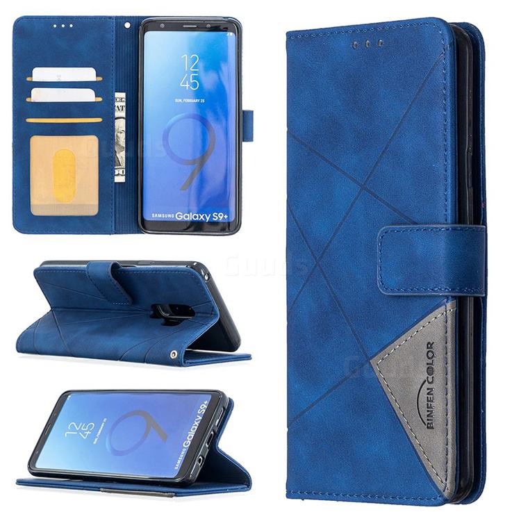 Binfen Color BF05 Prismatic Slim Wallet Flip Cover for Samsung Galaxy S9 Plus(S9+) - Blue