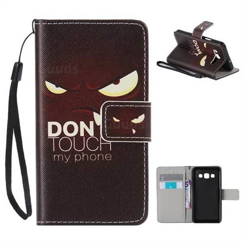 Angry Eyes PU Leather Wallet Case for Samsung Galaxy A3 2015 A300