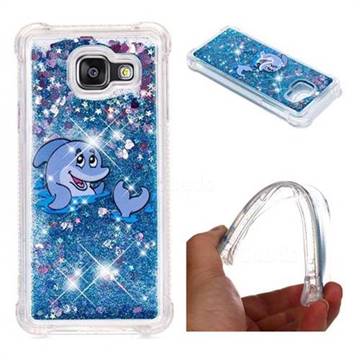 Happy Dolphin Dynamic Liquid Glitter Sand Quicksand Star TPU Case for Samsung Galaxy A3 2016 A310