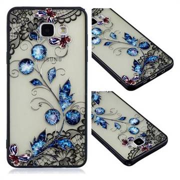 Butterfly Lace Diamond Flower Soft TPU Back Cover for Samsung Galaxy A3 2016 A310