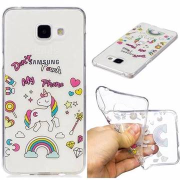Rainbow Star Unicorn Super Clear Soft TPU Back Cover for Samsung Galaxy A3 2016 A310