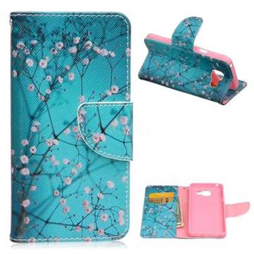 Blue Plum Leather Wallet Case for Samsung Galaxy A3 2016 A310