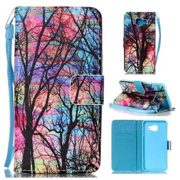 Color Tree Leather Wallet Phone Case for Samsung Galaxy A3 2016 A310