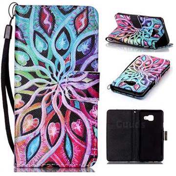 Spreading Flowers Leather Wallet Phone Case for Samsung Galaxy A3 2016 A310