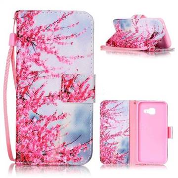 Plum Flower Leather Wallet Phone Case for Samsung A3 2016 A310