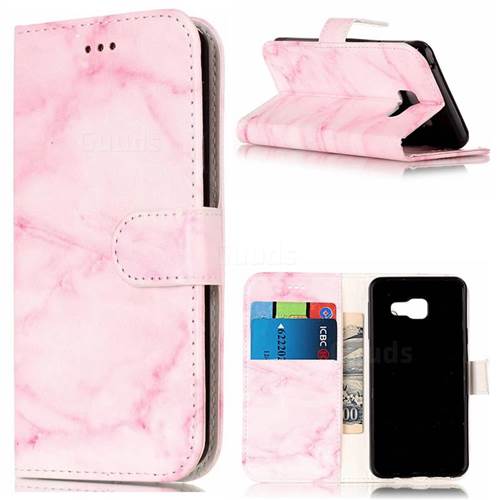 Pink Marble PU Leather Wallet Case for Samsung Galaxy A3 2016 A310