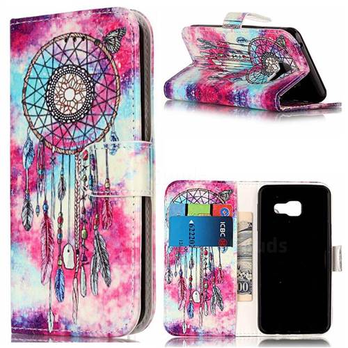 Butterfly Chimes PU Leather Wallet Case for Samsung Galaxy A3 2016 A310