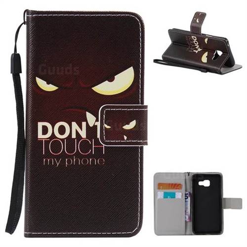 Angry Eyes PU Leather Wallet Case for Samsung Galaxy A3 2016 A310