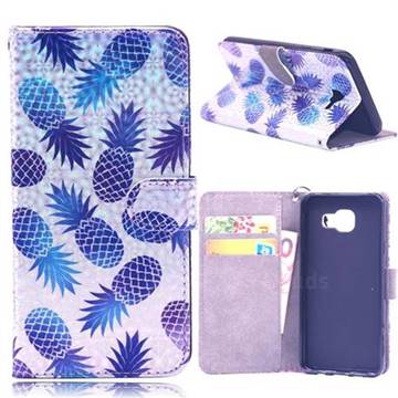 Pineapple Laser Light PU Leather Wallet Case for Samsung Galaxy A3 2016 A310