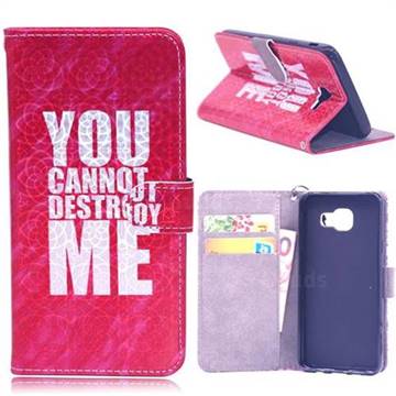 YOU CANNOT DESTORY ME Laser Light PU Leather Wallet Case for Samsung Galaxy A3 2016 A310