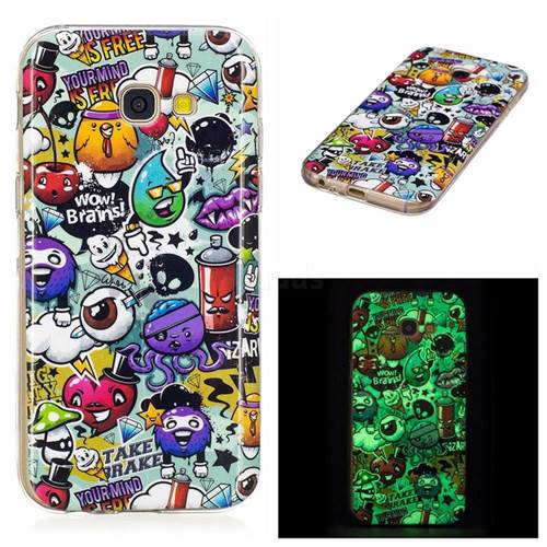 Trash Noctilucent Soft TPU Back Cover for Samsung Galaxy A3 2017 A320
