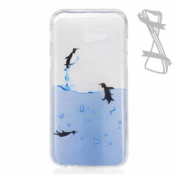 Penguin Out Sea Super Clear Soft TPU Back Cover for Samsung Galaxy A3 2017 A320