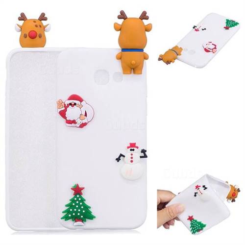 White Elk Christmas Xmax Soft 3D Silicone Case for Samsung Galaxy A3 2017 A320