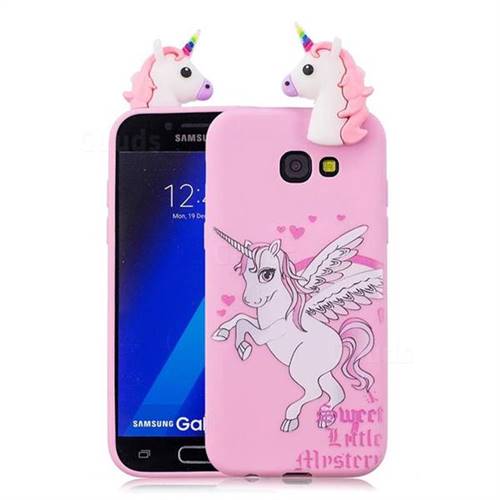 Wings Unicorn Soft 3D Climbing Doll Soft Case for Samsung Galaxy A3 2017 A320