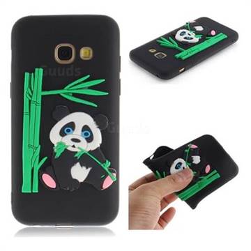 Panda Eating Bamboo Soft 3D Silicone Case for Samsung Galaxy A3 2017 A320 - Black