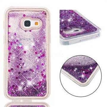 Dynamic Liquid Glitter Quicksand Sequins TPU Phone Case for Samsung Galaxy A3 2017 A320 - Purple