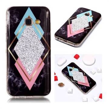 Black Diamond Soft TPU Marble Pattern Phone Case for Samsung Galaxy A3 2017 A320