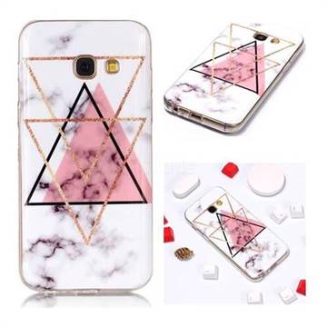 Inverted Triangle Powder Soft TPU Marble Pattern Phone Case for Samsung Galaxy A3 2017 A320