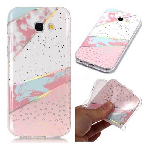 Matching Color Marble Pattern Bright Color Laser Soft TPU Case for Samsung Galaxy A3 2017 A320
