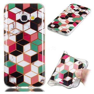Three-dimensional Square Soft TPU Marble Pattern Phone Case for Samsung Galaxy A3 2017 A320