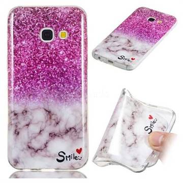 Love Smoke Purple Soft TPU Marble Pattern Phone Case for Samsung Galaxy A3 2017 A320