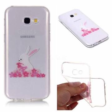 Cherry Blossom Rabbit Super Clear Soft TPU Back Cover for Samsung Galaxy A3 2017 A320