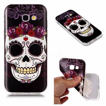 Flowers Skull Matte Soft TPU Back Cover for Samsung Galaxy A3 2017 A320