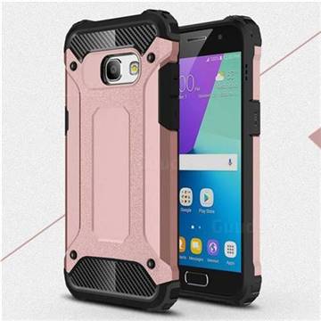 King Kong Armor Premium Shockproof Dual Layer Rugged Hard Cover for Samsung Galaxy A3 2017 A320 - Rose Gold