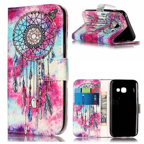 Butterfly Chimes PU Leather Wallet Case for Samsung Galaxy A3 2017 A320