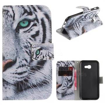 White Tiger PU Leather Wallet Case for Samsung Galaxy A3 2017 A320