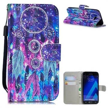 Star Wind Chimes 3D Painted Leather Wallet Phone Case for Samsung Galaxy A3 2017 A320