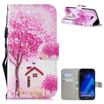Tree House 3D Painted Leather Wallet Phone Case for Samsung Galaxy A3 2017 A320