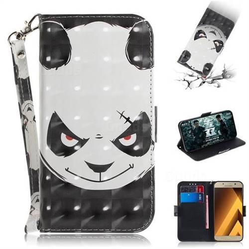 Angry Bear 3D Painted Leather Wallet Phone Case for Samsung Galaxy A3 2017 A320