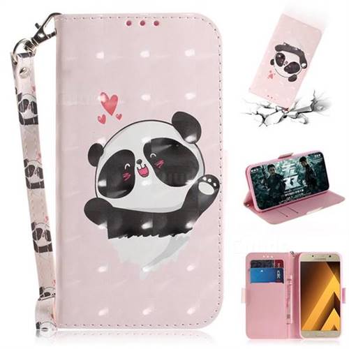 Heart Cat 3D Painted Leather Wallet Phone Case for Samsung Galaxy A3 2017 A320