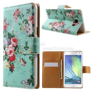 Cross Pattern Cute Flowers Leather Wallet Case for Samsung Galaxy A5 A500 A500F A5009