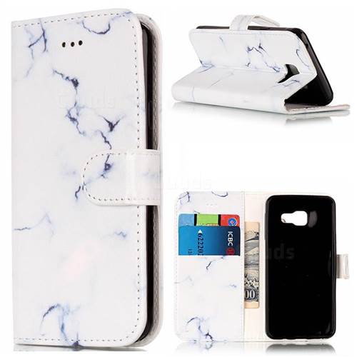 Soft White Marble PU Leather Wallet Case for Samsung Galaxy A5 2016 A510